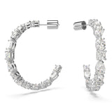 Swarovski Mesmera Hoop Earrings - White, Rhodium Plated