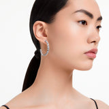 Swarovski Mesmera Hoop Earrings - White, Rhodium Plated