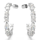 Swarovski Mesmera Hoop Earrings - White, Rhodium Plated