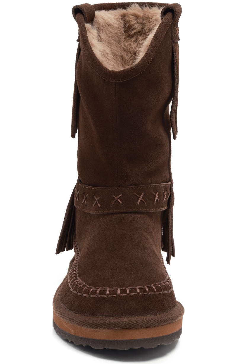 Free People Womens Faye Fringe Pull On Boots