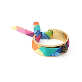 Kurt Geiger Stained Glass Fabric Tie Cuff Bracelet