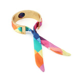 Kurt Geiger Stained Glass Fabric Tie Cuff Bracelet