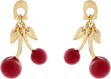 Coach Signature C Cherry Drop Earrings