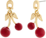 Coach Signature C Cherry Drop Earrings