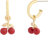 Coach Cherry Charm Huggie Earrings