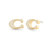 Coach Signature C Enamel Stud Earrings