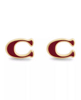 Coach Signature C Enamel Stud Earrings