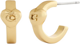 Coach Signature C Heart Huggie Earrings