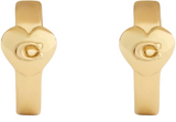 Coach Signature C Heart Huggie Earrings