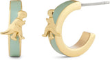 Coach Signature Rexy Enamel Huggie Earrings