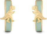 Coach Signature Rexy Enamel Huggie Earrings