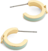 Coach Signature Rexy Enamel Huggie Earrings