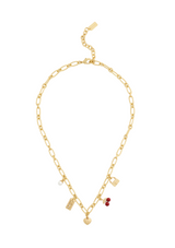 Coach Signature Cherry Charm Bib Necklace