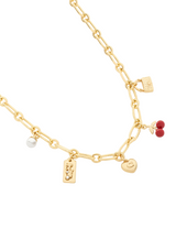 Coach Signature Cherry Charm Bib Necklace