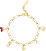Coach Signature Cherry Charm Link Bracelet
