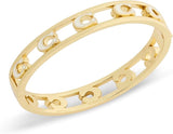 Coach Signature C Enamel Hinged Bangle Bracelet