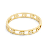 Coach Signature C Enamel Hinged Bangle Bracelet