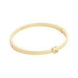 Coach Signature Heart Thin Hinged Bangle Bracelet