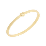 Coach Signature Heart Thin Hinged Bangle Bracelet