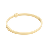 Coach Signature Heart Thin Hinged Bangle Bracelet