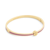 COACH Signature Tea Rose Enamel Bangle Boxed Bracelet