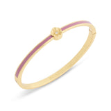 COACH Signature Tea Rose Enamel Bangle Boxed Bracelet