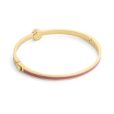 COACH Signature Tea Rose Enamel Bangle Boxed Bracelet