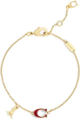 Coach Signature C Rexy Charm Strand Flex Bracelet