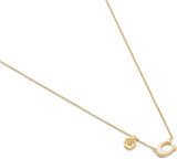 Coach Signature C Tea Rose Short Pendant Necklace