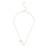 Coach Signature C Tea Rose Short Pendant Necklace