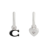Coach Signature C Heart Mismatch Earrings