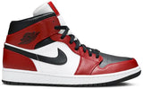 Nike Men's Air Jordan 1 Mid 'Chicago Black Toe' Shoes