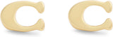 Coach Signature C Metal Stud Earrings