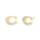 Coach Signature C Metal Stud Earrings