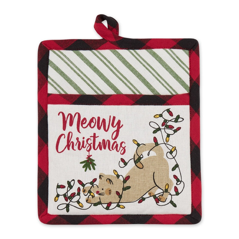 Design Imports Meowy Christmas Potholder Gift Set - 2 pc