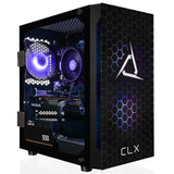 CLX SET Gaming Desktop - AMD Ryzen 5 5600 3.5GHz 6-Core Processor, 16GB DDR4 Memory, Radeon RX 6600 8GB GDDR6 Graphics, 500GB M.2 NVMe SSD, 2TB HDD, WiFi, Black CLX Edition Spear MicroATX Tower RGB Fans, Windows 11 Home 64-bit