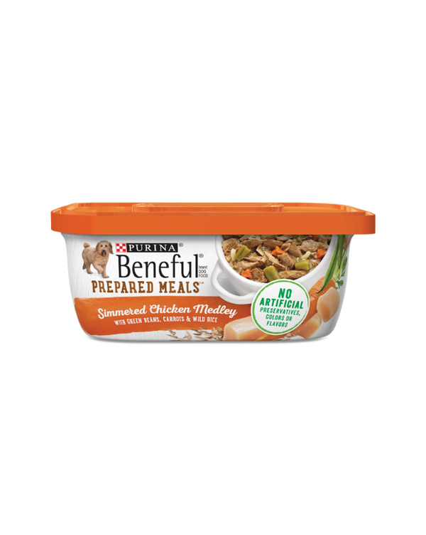 Purina Beneful Prepared Meals Simmered Chicken Medley Dog Food - 10 oz.