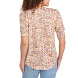 Skye's The Limit Womens Ditsy Floral Elbow Sleeve Top