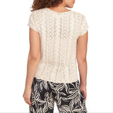 Skye's The Limit Womens Knit Shell Short Sleeve Sweater Top