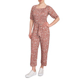 Skye's The Limit Womens Printed Elbow Sleeve Jumpsuit
