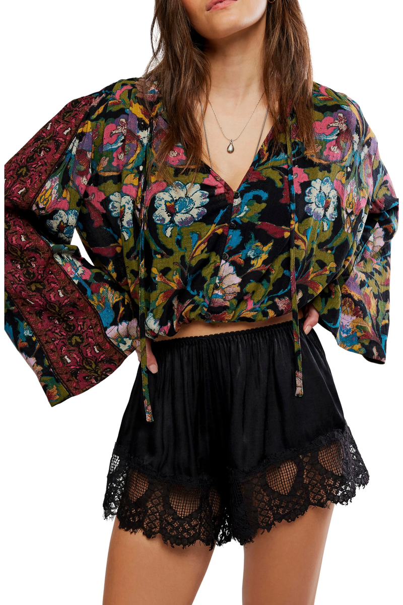 Free People Womens Juliette Printed Blouse Shirt – ShopCGX