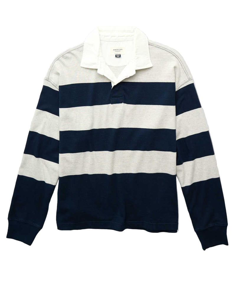 American Eagle Mens AE Rugby Long Sleeve Shirt