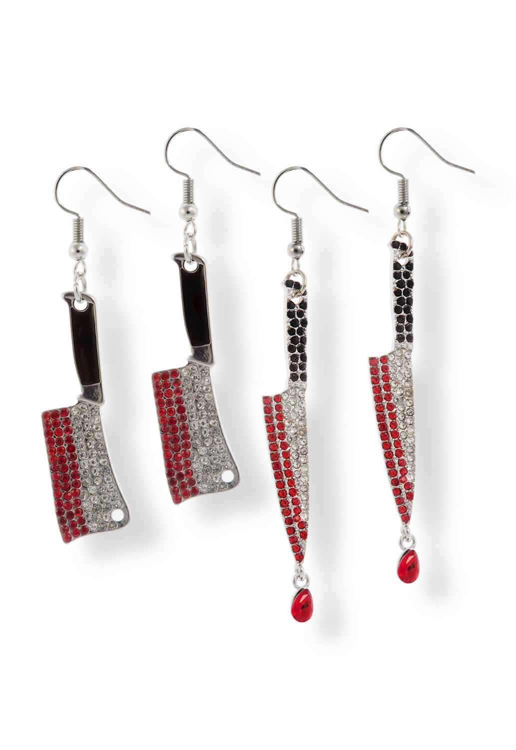 GiftCraft Bedazzled Bloody Knife Earrings