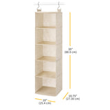 Whitmor Hanging Accessory Shelves - 5 Sections