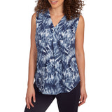 Skye's The Limit Womens Printed V-Neck Sleeveless Blouse