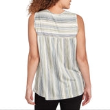 Skye's The Limit Womens Stripe Crinkle Sleeveless Top