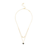 Coach Signature Heart Resin Layered Necklace