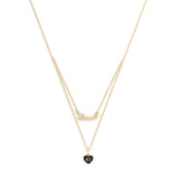 Coach Signature Heart Resin Layered Necklace
