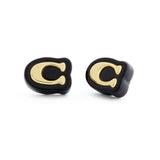 Coach Signature C Resin Stud Earrings