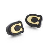 Coach Signature C Resin Stud Earrings